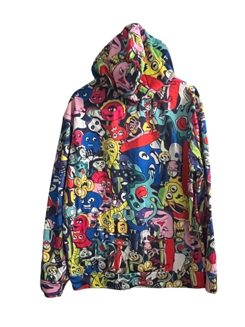 Mens Colorful Cartoon Graffiti Graphic Hoodie Sz-Large Fresh Prints Tokyo Drill - Picture 2 of 7